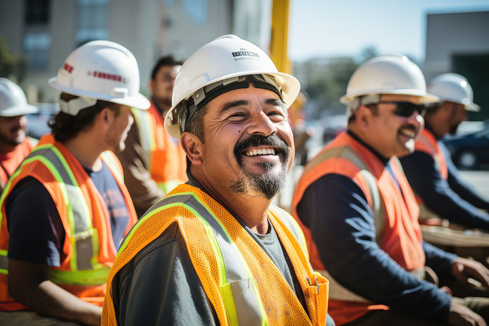 construction workers working on a construction project